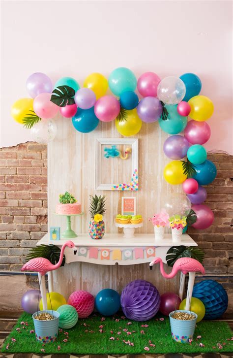 Maybe throw some flamingo lights around the tree and party flamingo balloons. Kara's Party Ideas » Flocks of Flamingos Birthday Party