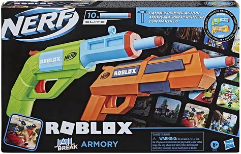 Nerf Roblox Jailbreak Armory Dart Blaster 2 Pack Hasbro Toys Toywiz