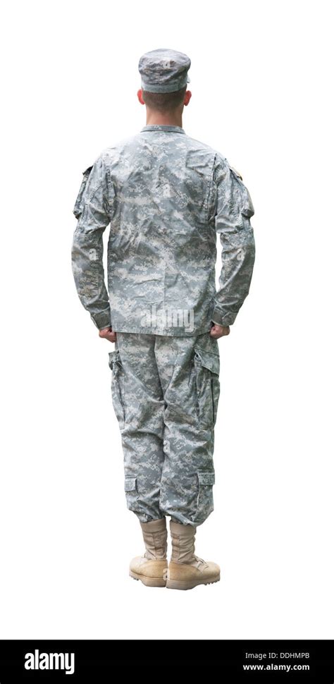 Soldado Del Ejército De Los Estados Unidos En Posición De Atención