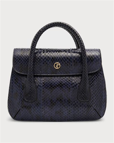 Giorgio Armani Mini Snakeskin Top Handle Bag Neiman Marcus