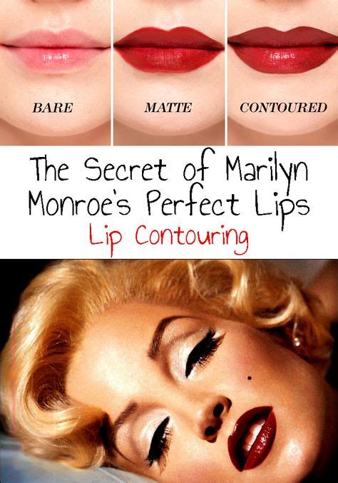 marilyn monroe perfect lipsthe secret of marilyn monroe perfect lips lip contouring with
