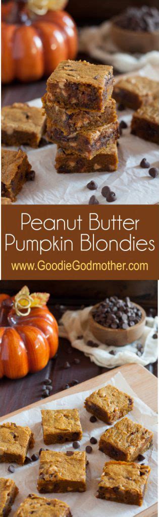 Peanut Butter Pumpkin Blondies Egg Free Goodie Godmother