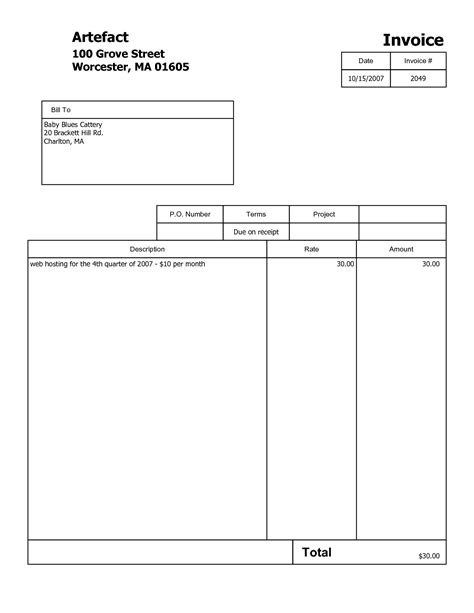 Free Invoice Pdf Pertaining To Fillable Invoice