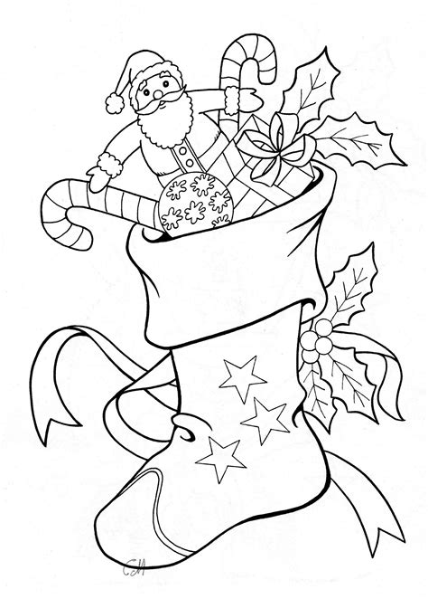 Free Printable Christmas Stocking Coloring Pages Printable Word Searches