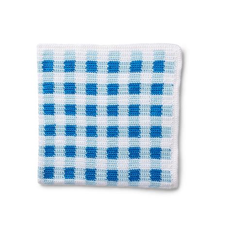 Caron Gingham Crochet Picnic Blanket Pattern Yarnspirations