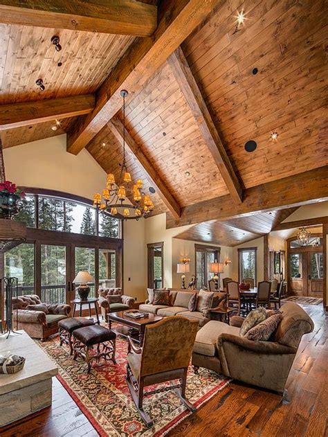 Traditional Colorado Mountain Home Great Room House Design Portfolio
