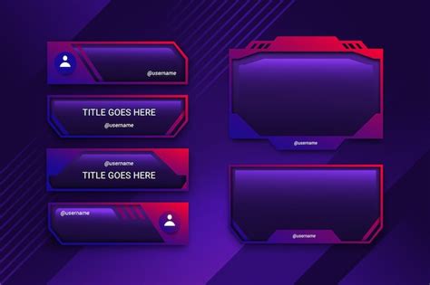 Twitch Stream Panels Collection Free Vector