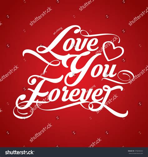 Love You Forever Stock Vector Royalty Free 376846432 Shutterstock