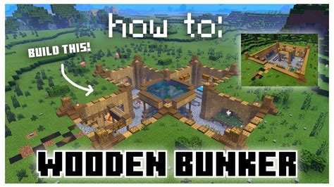 How To Build A Wooden Bunker House Minecraft Tutorial Youtube