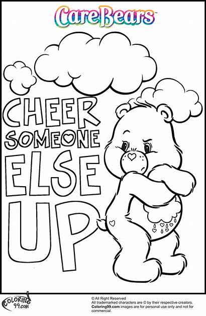 Coloring Bear Bears Care Pages Printable Grumpy