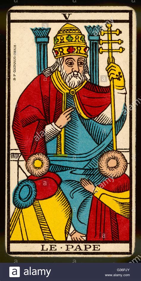 A standard tarot deck consists of 78 cards divided into two parts, the major arcana and minor arcana. Tarot Card 5 - Le Pape (The Pope Stock Photo: 105255667 ...