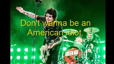 Green Day American Idiot Lyrics Youtube