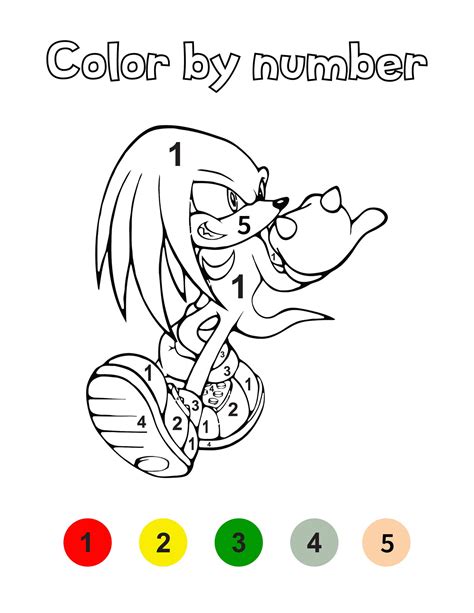 Sonic Color By Number Printable Printable Templates