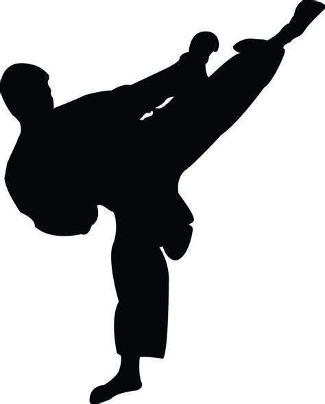 taekwondo silhouette clip art at getdrawings free download