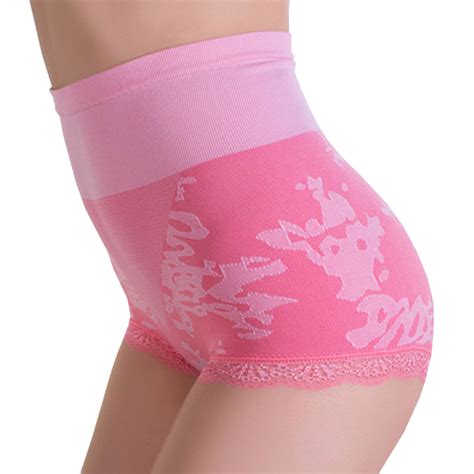 Cozy Elastic Jacquard Panties High Waist Shaping Hips Up Breathable Underwear For Women At Banggood