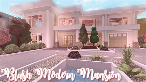 Bloxburg Blush Modern Mansion 12 Speedbuild Youtube