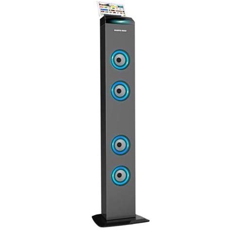 Arsound Ar1004bk Bluetooth Led Lights Tall Tower Stereo Speaker System