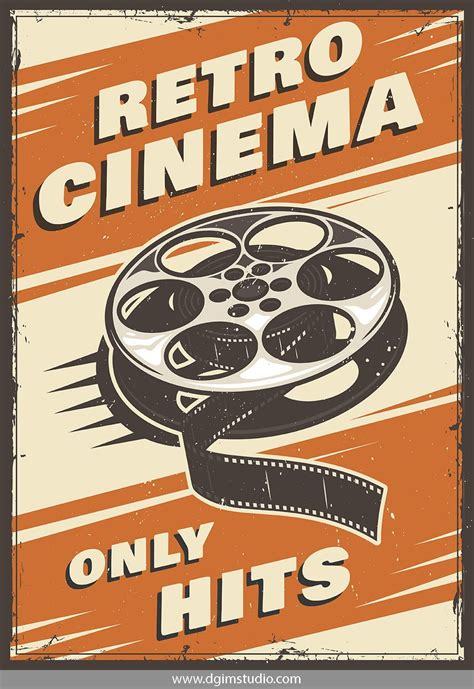 12 Cinema Posters Poster Vintage Retro Retro Poster Vintage Poster Design