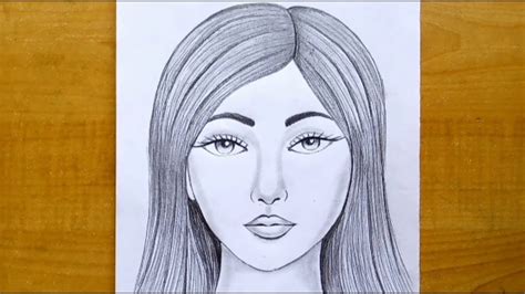 How To Draw Face For Beginners Easy Way To Draw A Girl Face Youtube