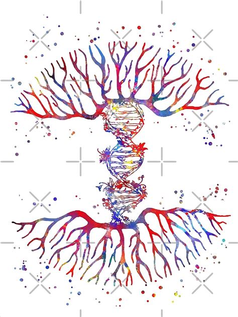 Tree Of Life With The Roots Of Dna Watercolor Tree Of Life Dna