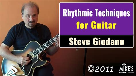 Steve Giordano Jazz Guitar Class Rhythmic Techniques Youtube