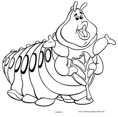 Every day is a good day to color. Heimlich the caterpillar a bug's life coloring disney ...