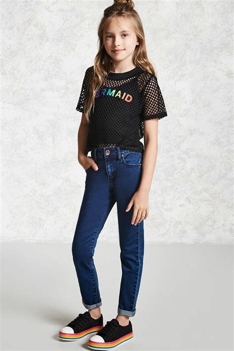 Girls Denim Skinny Jeans Kids Tween Fashion Girl Fashion Kids Fashion