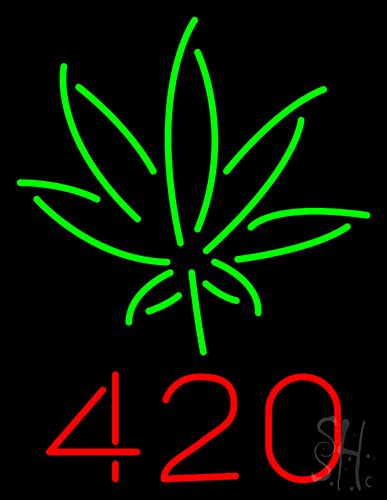 420 Herbal Neon Sign Medical Neon Signs Neon Light