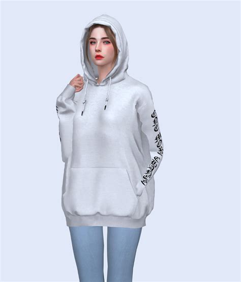 Noru Oversized Hoodie F The Sims 4 Download Simsdomination Sims