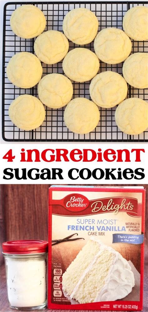 Soft Vanilla Sugar Cookies Recipe 4 Ingredients Never Ending