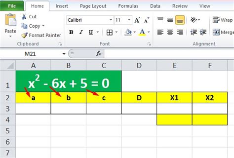 Cara Mencari Akar Persamaan Kuadrat Di Excel Otomatis Gammafis Blog