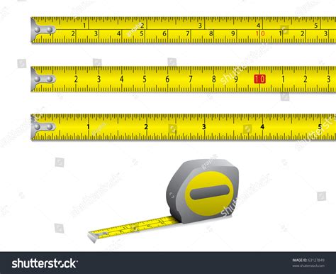 Tape Measure Inches Centimeters Vector Stock Vector