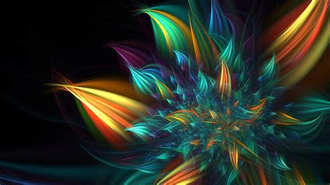 Multicolor Fractal Flower HD Abstract Wallpapers | HD Wallpapers | ID ...