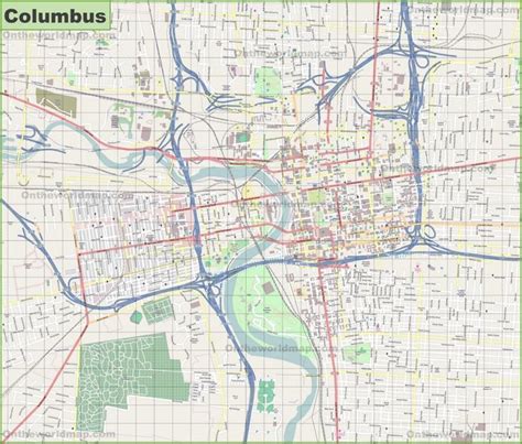 Large Detailed Map Of Columbus Detailed Map Map Columbus