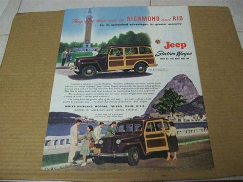 Purchase Willys Jeep Station Wagon Advertisement Vintage Ad In