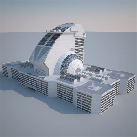 Futuristic Building 3d Model