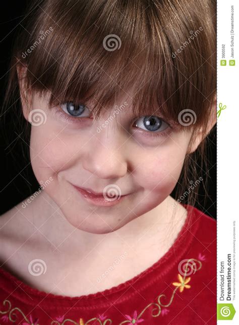 Girl Big Blue Eyes Face Stock Photo Image Of Hair