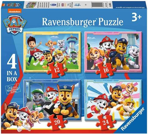 4 Puzzles Paw Patrol Ravensburger 03065 12 Pieces Jigsaw Puzzles