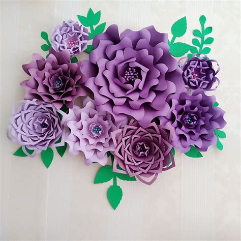 Check spelling or type a new query. 2018 Half Made Purple Giant Paper Flowers DIY Full Kits ...