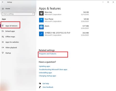 Windows 10 Apps And Feature