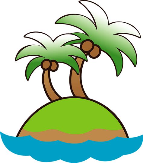 Palm Tree Island Clip Art