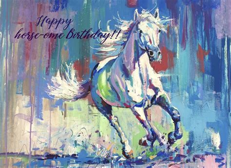 Happy Birthday Horse By Jos Coufreur Cardly