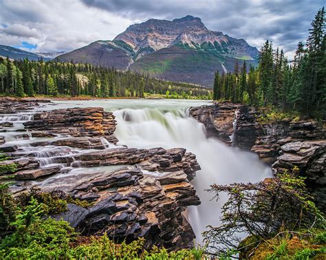 Athabasca Falls Print Canada National Park Alberta Landscapes Photo