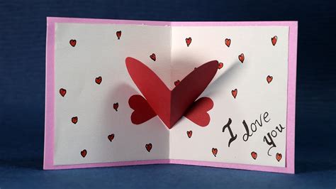 Happy Valentines Day Card Diy Valentine Card Making Tutorial Youtube