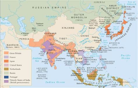 Imperialism In Asia Map