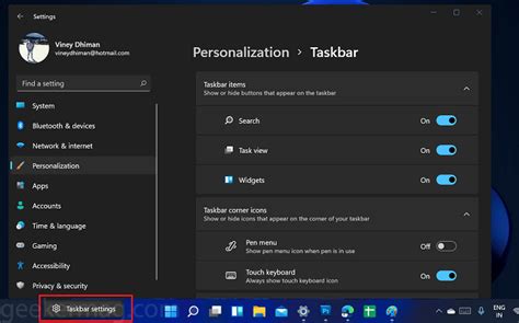 Unlock Taskbar In Windows 11