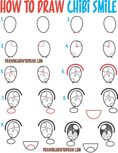 How To Draw Happy Smiling Laughing Chibi Expressions And Emotions