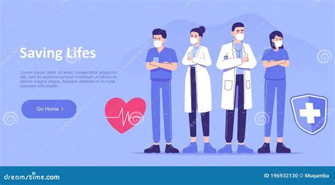 Doctors Saving Lives Concept Doctors Nurses And Medical Personnel