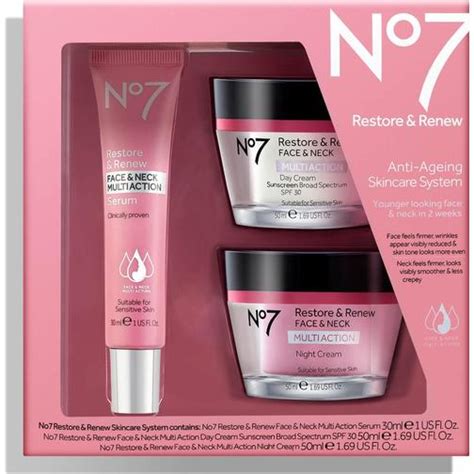 No7 Restore And Renew Face And Neck Multi Action Anti Ageing Skincare