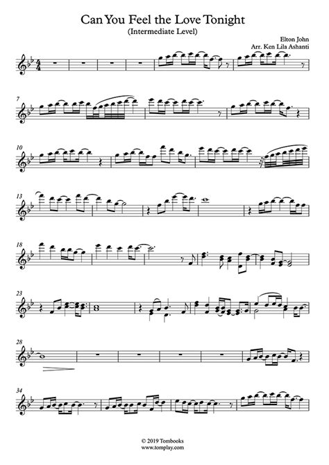 Can You Feel The Love Tonight Flute Violin Sheet Music To Download